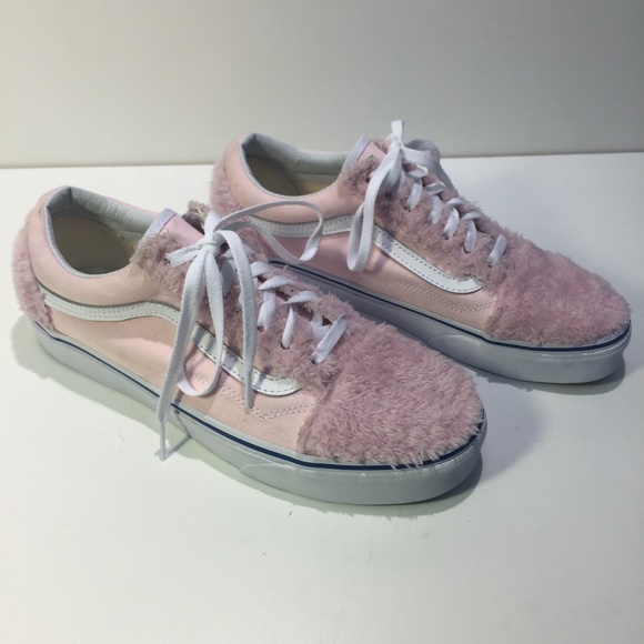 furry pink vans